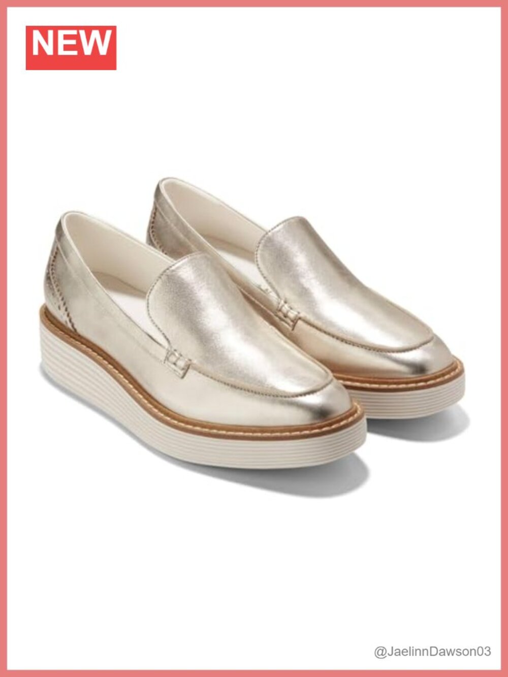 Leather Platform Loafers Cushioned Comfort Slip-On